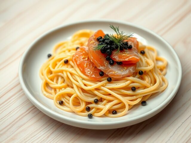 Delice met zalm en kaviaar