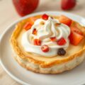 Dessertvla op een bedje van bladerdeeg