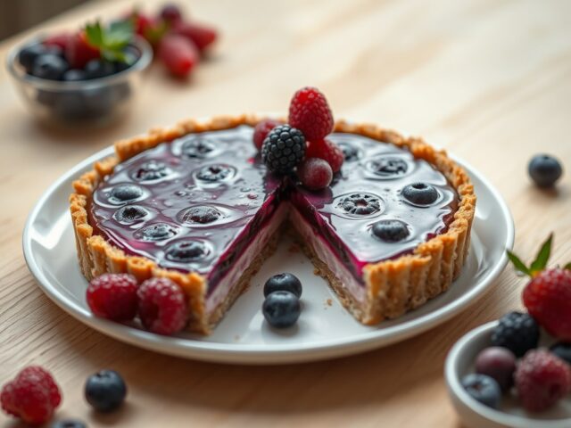Diepvriesfruittaart zonder oven