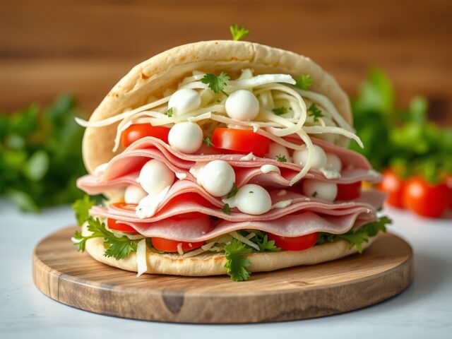 Dikke buikboterham met mozzarella