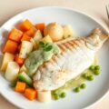 Dinerschotel van snoekbaarsfilets met peterseliesa
