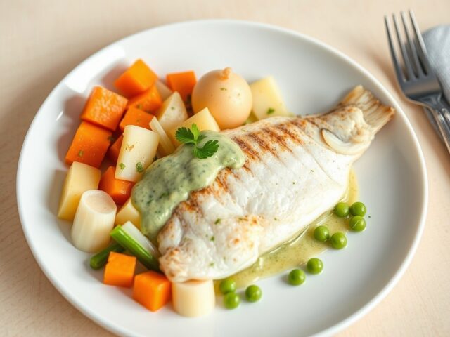 Dinerschotel van snoekbaarsfilets met peterseliesa