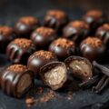 Donkere chocoladepralines