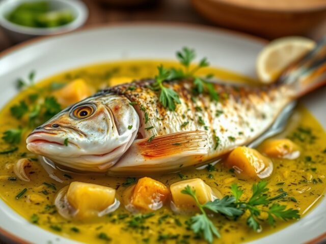 Dorade in koriandersaus