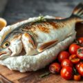Dorade in zoutkorst met tomatenconfit