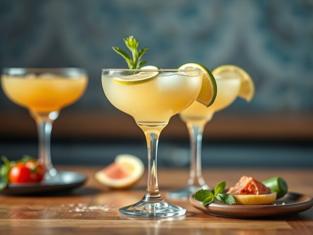 Drankjes – Cocktails – Appetizers — AI-gegenereerde illustratie