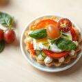 Driekleuren saladetaartje