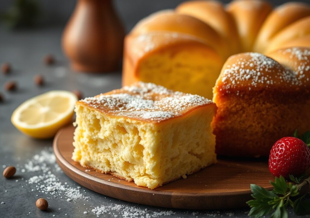Dronken cake, AI-gegenereerde illustratie