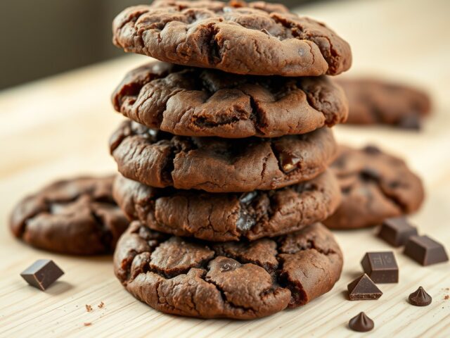 Dubbelgebakken chocoladekoekjes