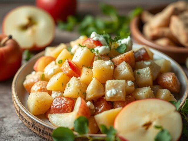 Duitse aardappelsalade — AI-gegenereerde illustratie