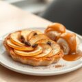 Dun appeltaartje met caramelijs