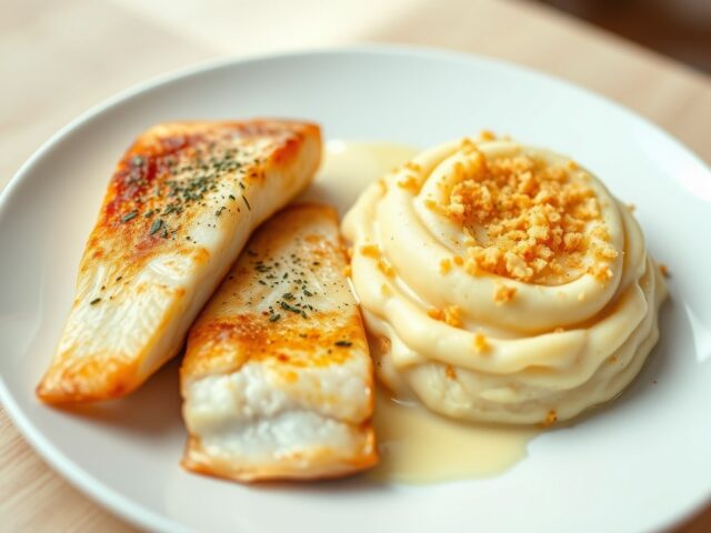 Duo van vis met parmentier van witloof