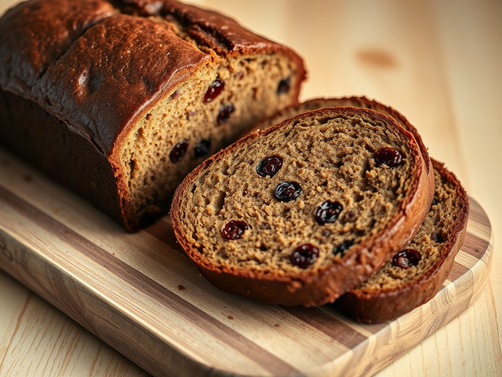 Echte kruidkoek met rozijnen en gember, AI-gegenereerde illustratie