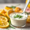 Een creme fraiche-bieslookdressing