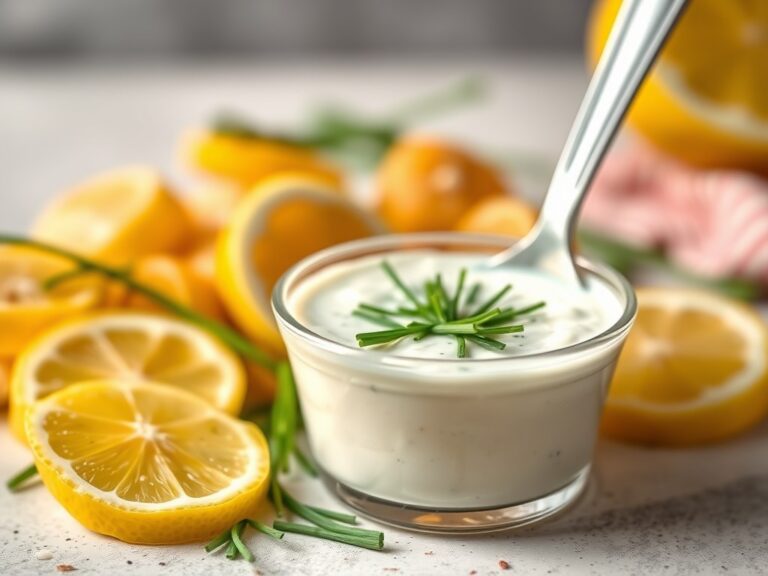 Een creme fraiche-bieslookdressing