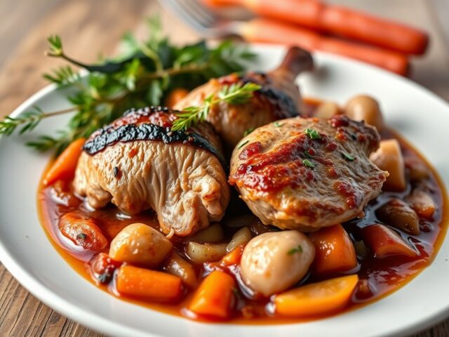 Eend met Italiaanse rodewijnsaus