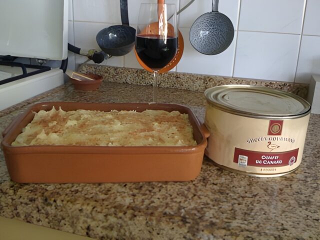 Eend ovenschotel met aardappelpuree