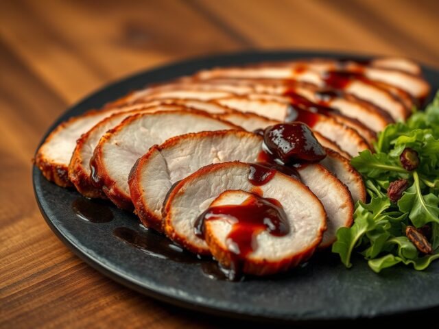Eendenborst in confiture met balsamico saus