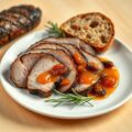 Eendenborst met thee-sinaasappelsaus
