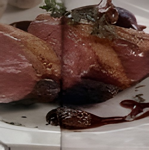 Eendenborst sauerbraten ( zoet-zure saus)