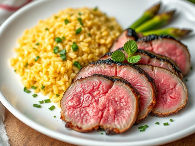 Eendenborstfilet met asperges