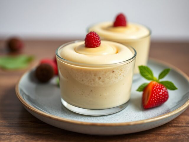Eendenlever Mousse met Beaume de Venise — AI-gegenereerde illustratie