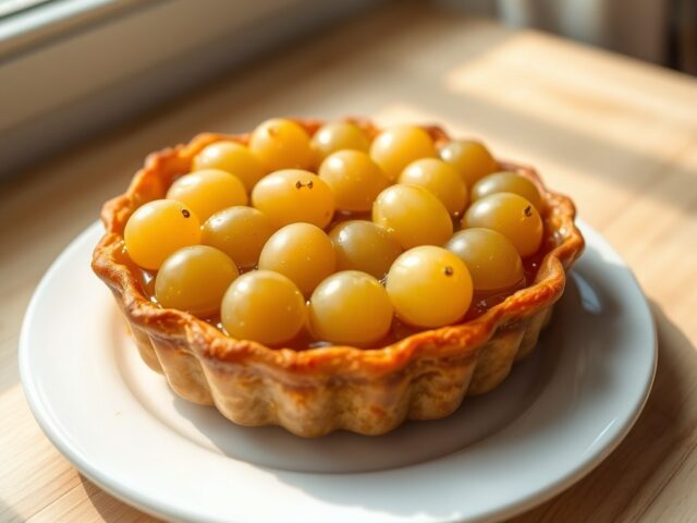 Eenpersoons druiven tarte tatins