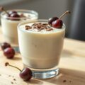 Eiercognacmousse met kersen