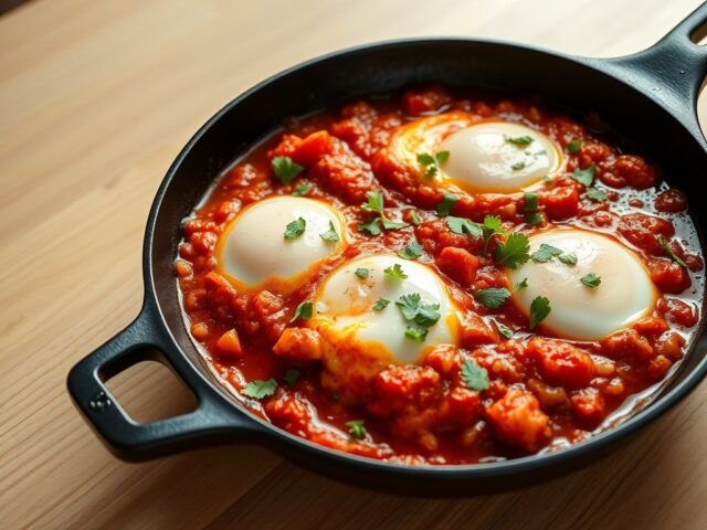 Eieren op Israelische Wijze Gepocheerd (Shakshuka)