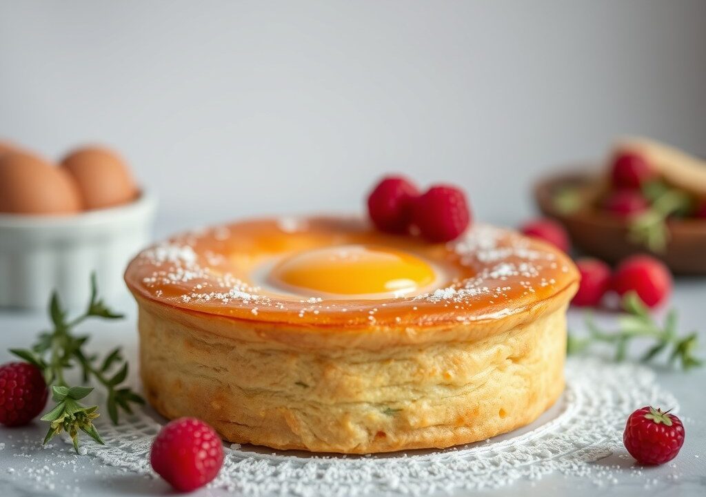 Eierkoek, AI-gegenereerde illustratie