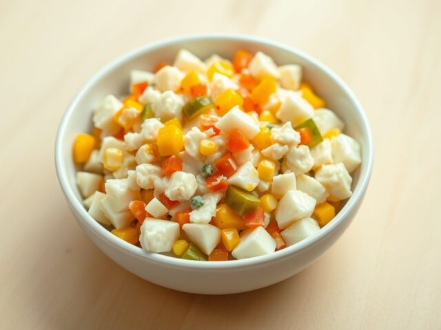 Eiersalade met oranjeaccent