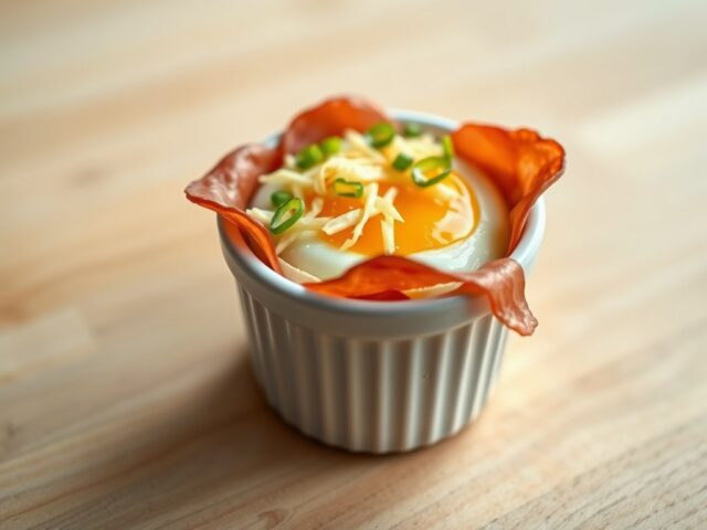 Eitje uit de oven met ham, makkelijk te maken, leuk voor ontbijt of brunch