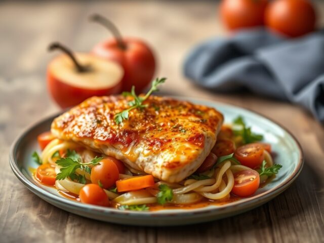 Emincé van kipfilet met kerrie, appeltjes en kokos