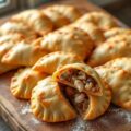 Empanadillas met paddenstoelen en garnalen