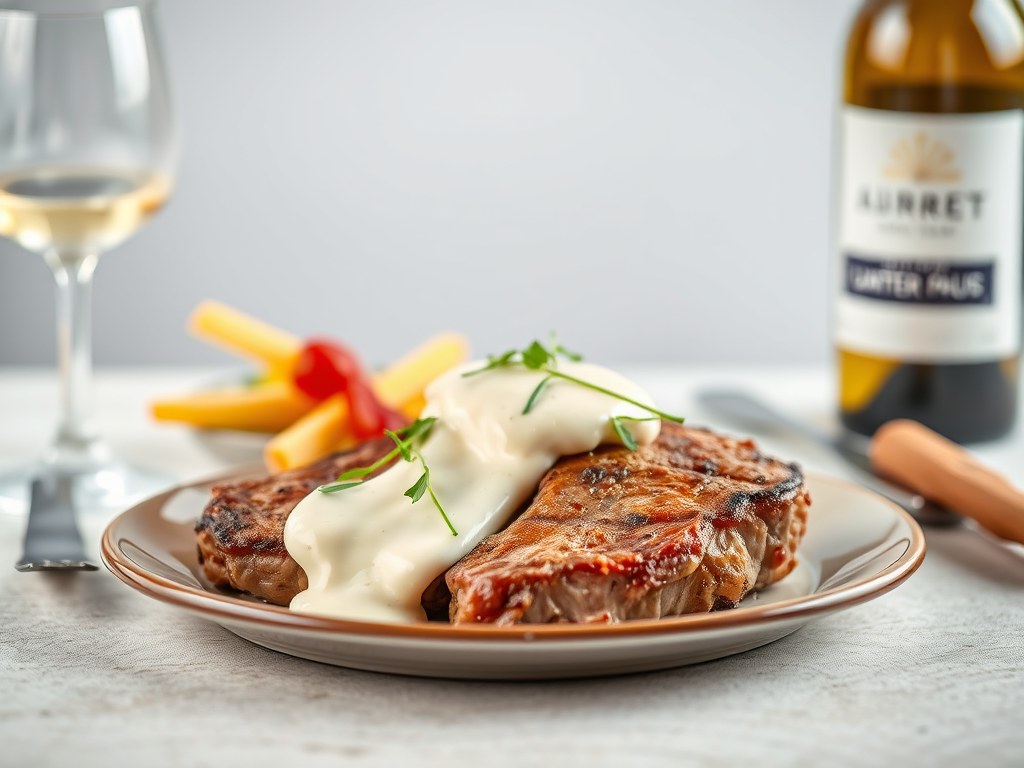 entrecote café de paris, AI-gegenereerde illustratie