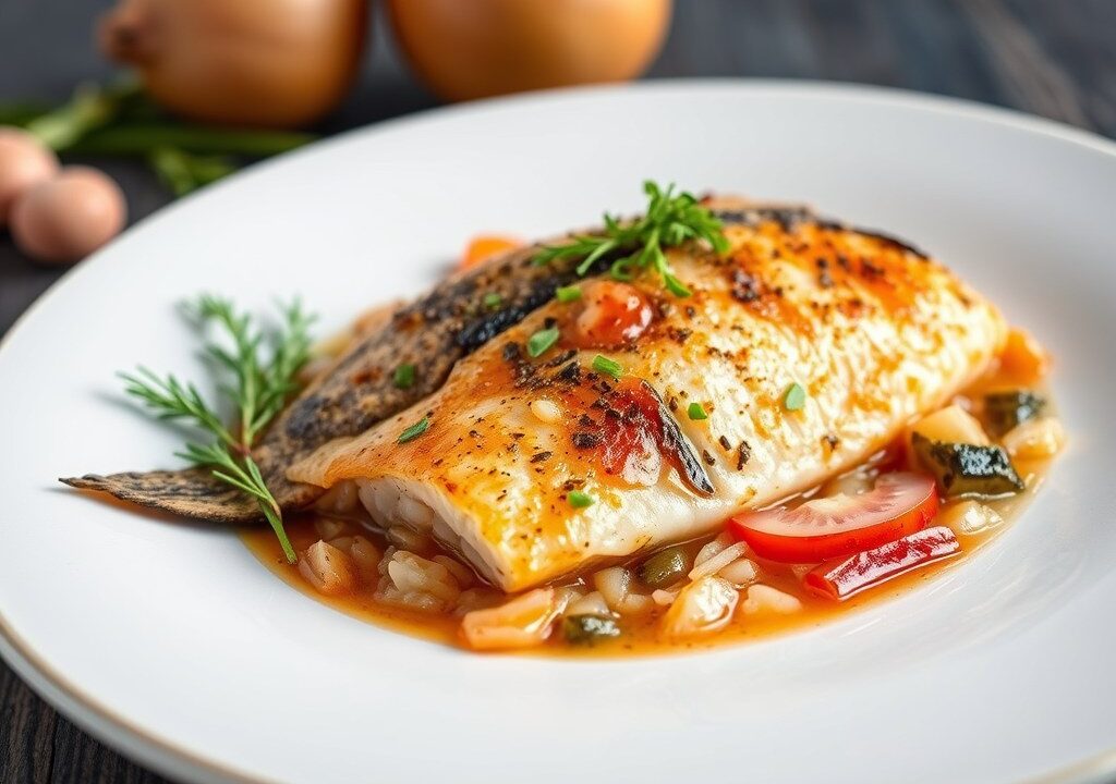 Escabeche van snapper — AI-gegenereerde illustratie
