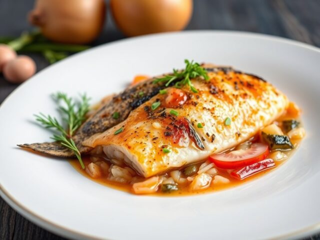 Escabeche van snapper — AI-gegenereerde illustratie