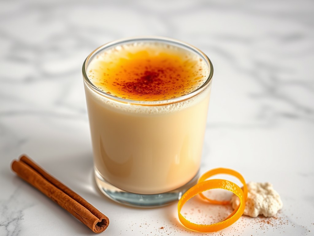 Espuma van Crema Catalana brulée, AI-gegenereerde illustratie