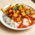 Exotische peppersweet met rijst