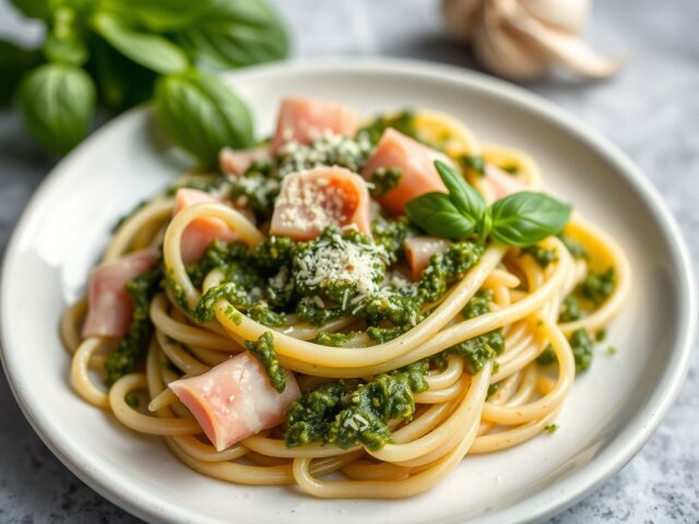 Fagotinni met ham en pesto