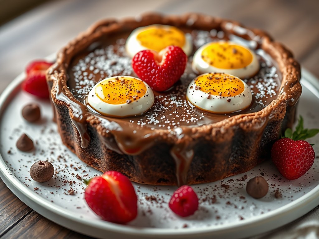 Familie chocoladetaart, AI-gegenereerde illustratie