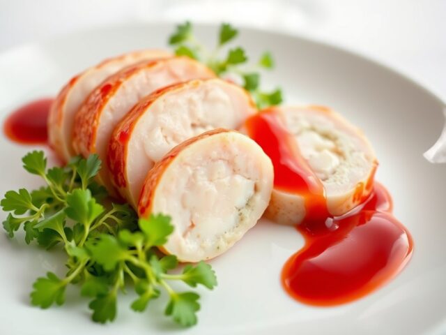 Fantasie van kreeft met een kleine salade, vanille