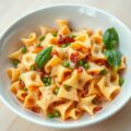 Farfalle met tomaten-doperwtensaus