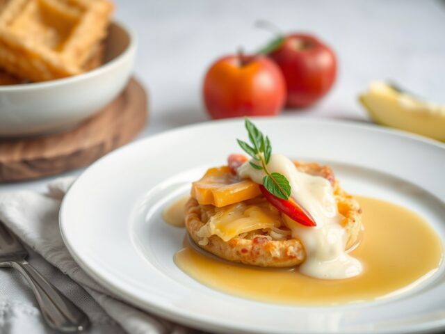 Fazantenborst met appeltjes en calvadossaus