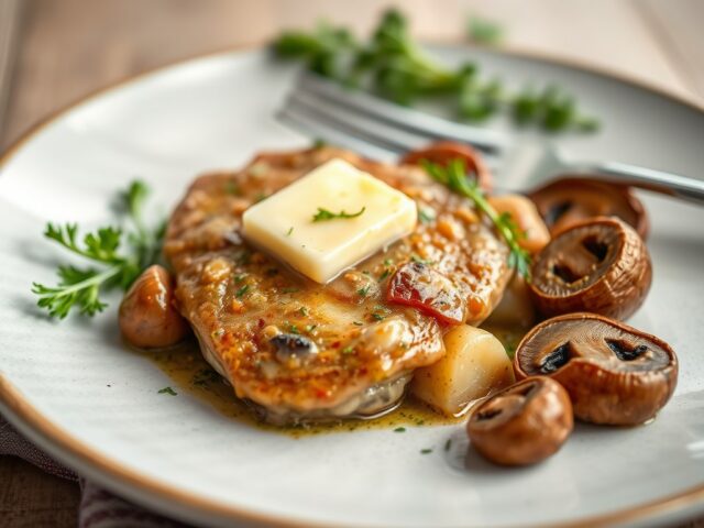 Fazantfilet met zuurkool en gekonfijte champignons