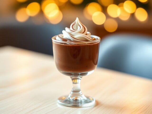 Feestelijke chocolade mousse