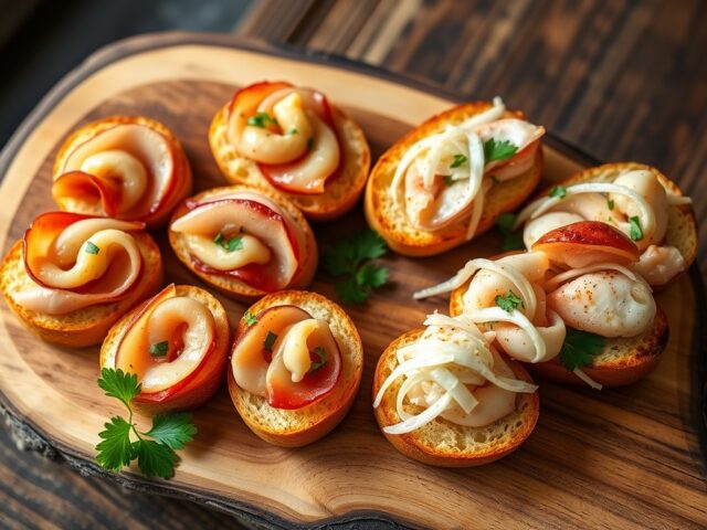 Feestelijke crostini’s met olijvenpralines