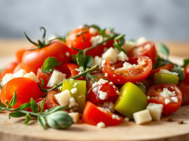 Feestelijke tomatensalade