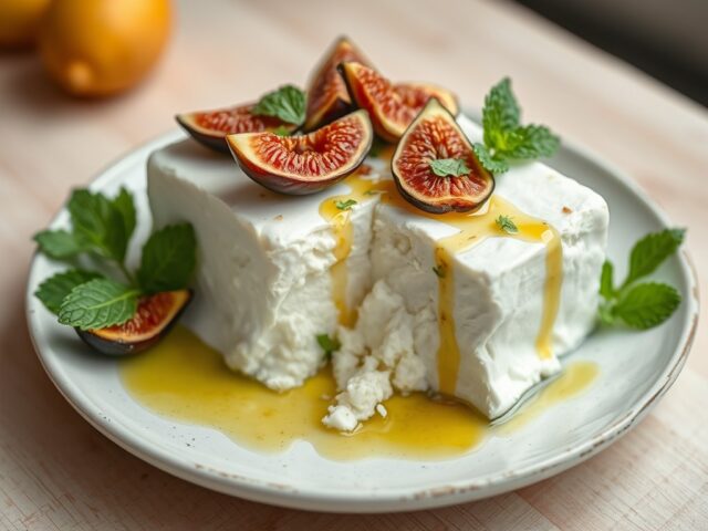 Feta met vijgen en munt