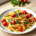 Fettucine met kerstomaatjes